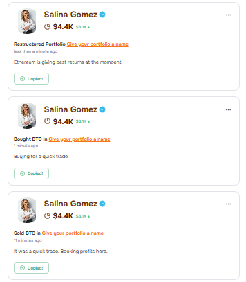 Automatically copy every move